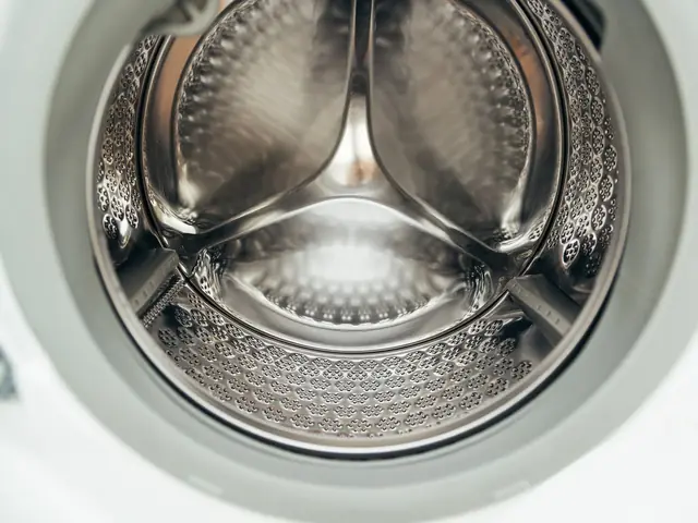 Close-up of a stainless steel drum